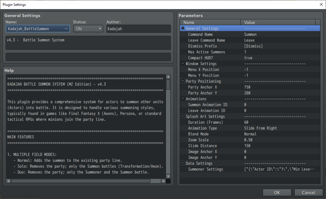 Kadajah's Battle Summon System for RPG Maker MZ by Kadajah