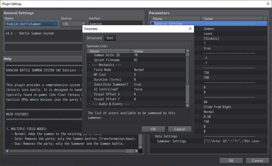 Kadajah's Battle Summon System for RPG Maker MZ by Kadajah