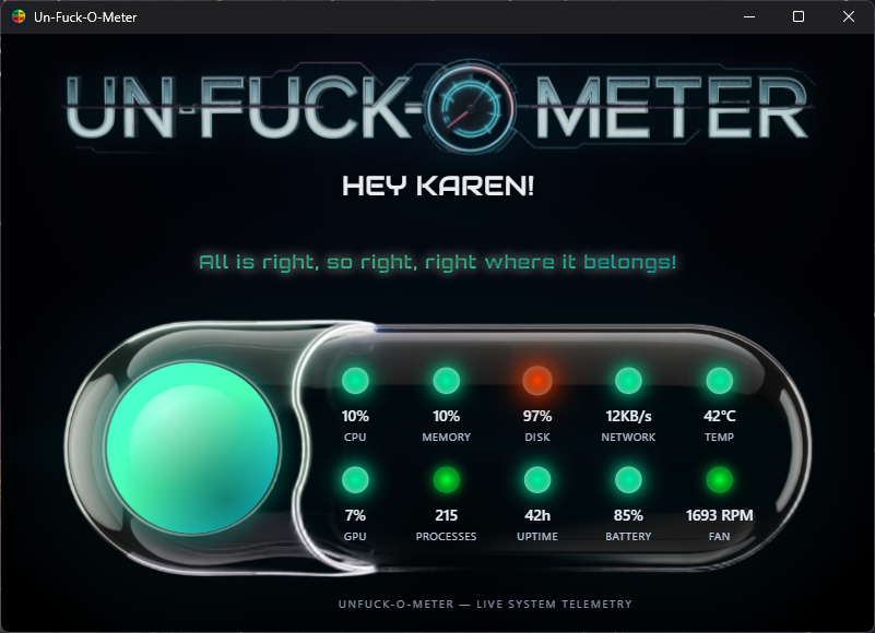 Screenshot 4 for Unfuck-O-Meter — Free Black Friday Edition