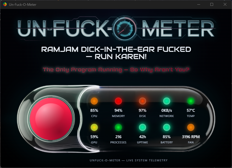 Screenshot 2 for Unfuck-O-Meter — Free Black Friday Edition