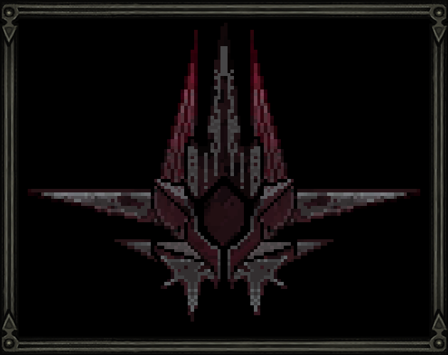 Pixel Art Assets - Spaceship - Dark Red - FULL Version by Frostwindz