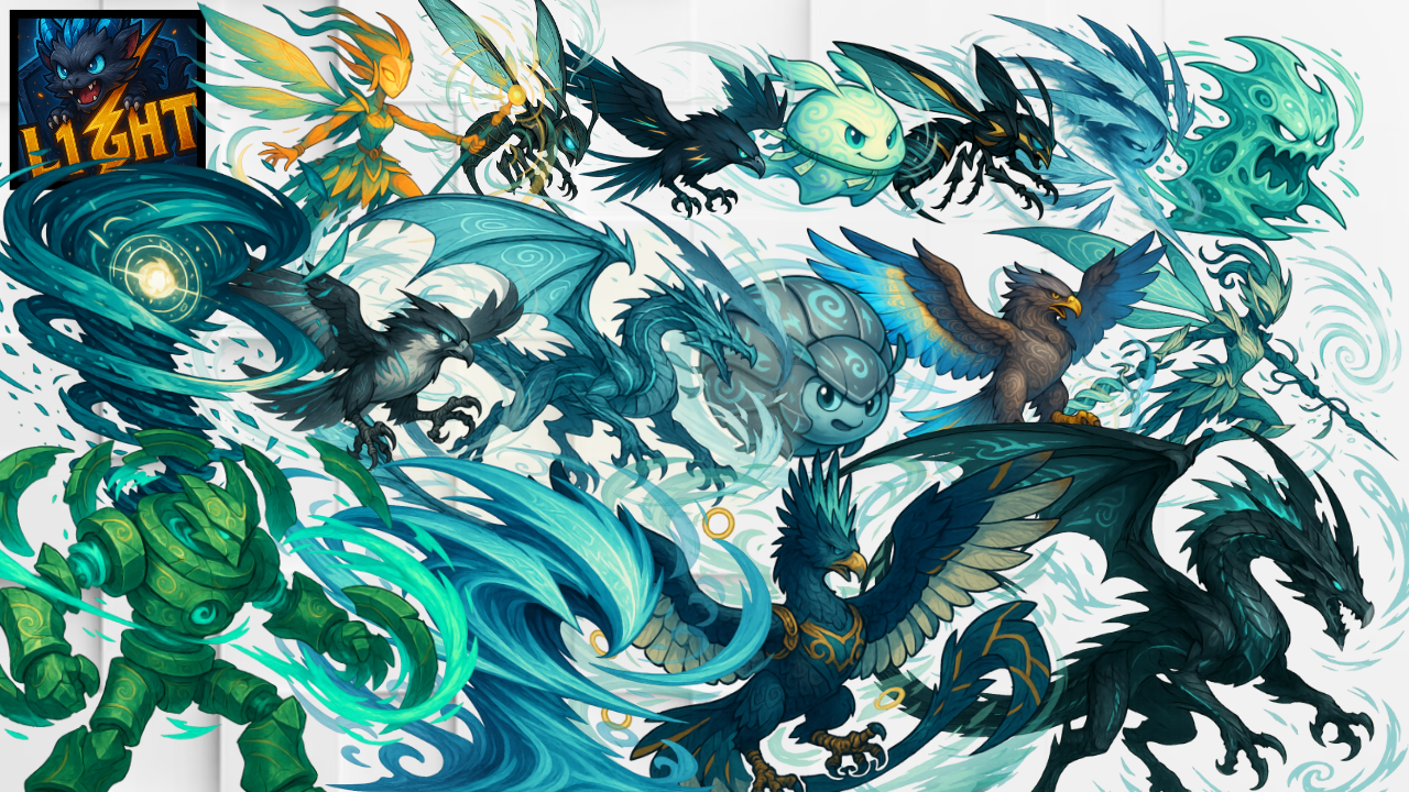 Sideview Wind Elemental Monster Pack! by L1ght