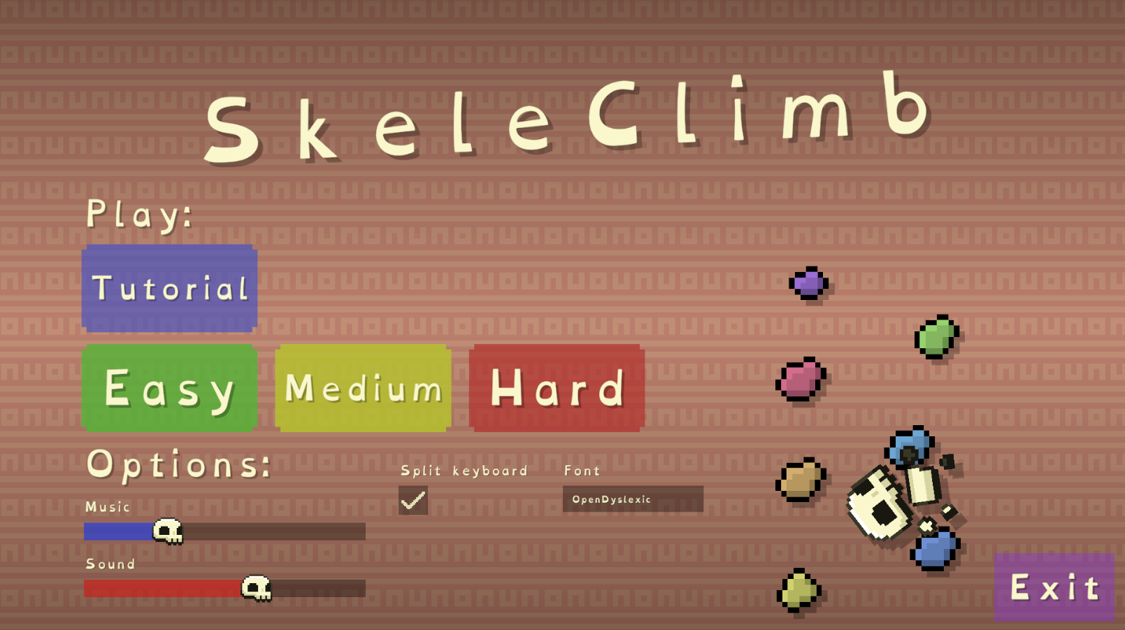 Skeleton Falling Simulation Game SkeleClimb by karlbrahn