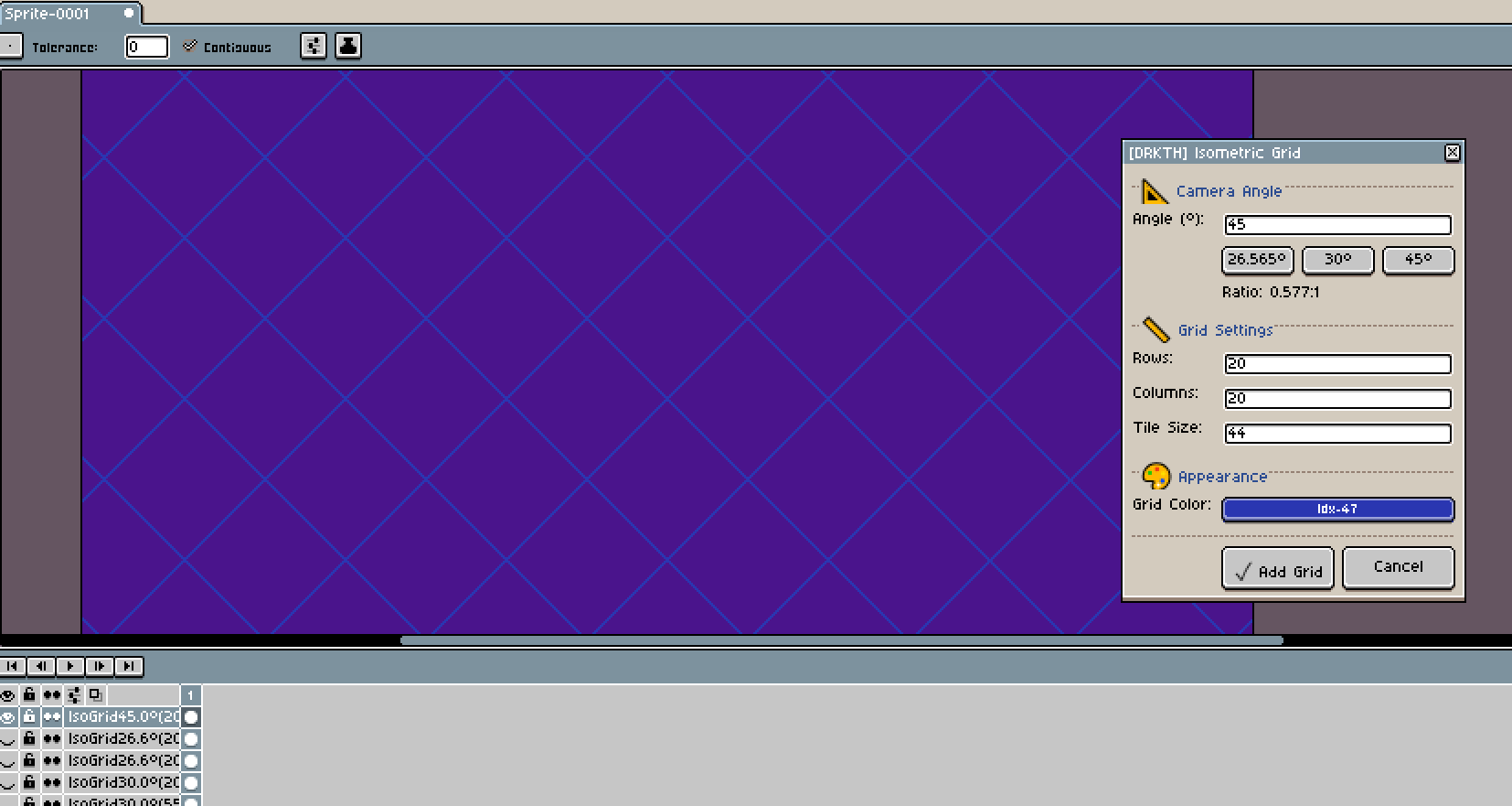 Screenshot 3 for Isometric Grid and Cube Generator for Aesprite