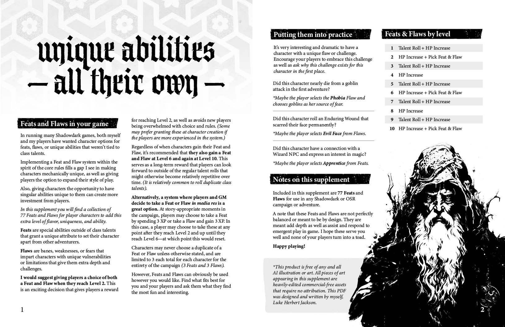 Screenshot 4 for Feats & Flaws for Shadowdark