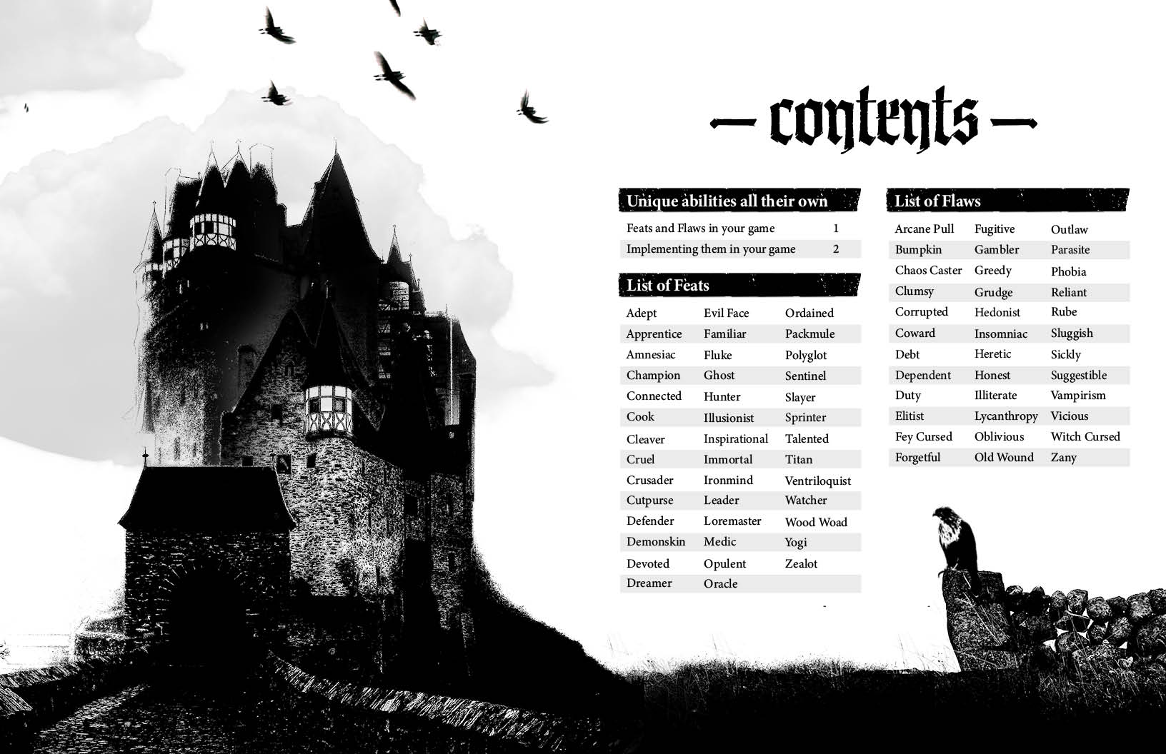 Screenshot 3 for Feats & Flaws for Shadowdark
