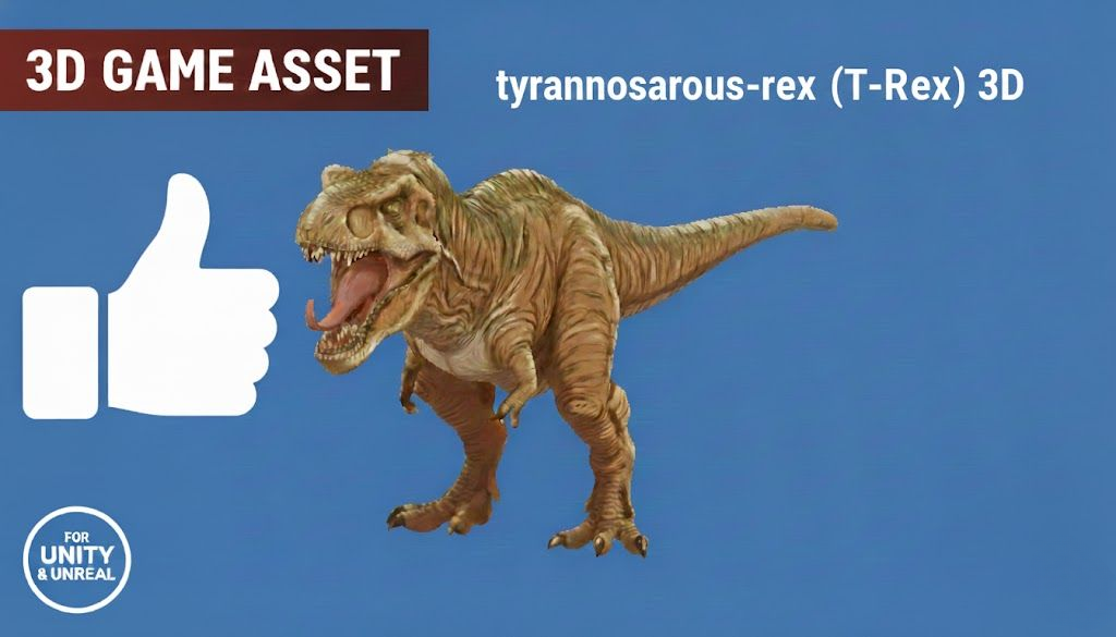 Cod T Rex tyrannosaurus-rex-(T-Rex) 3D-and-animation by Somaa BLT