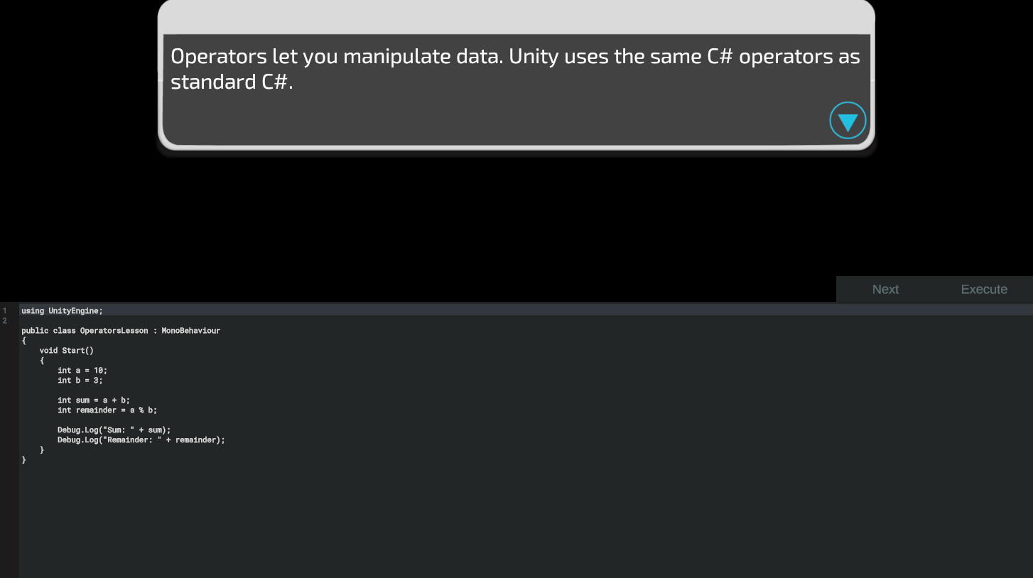 Unity CSharp Trainer by DylanGobey