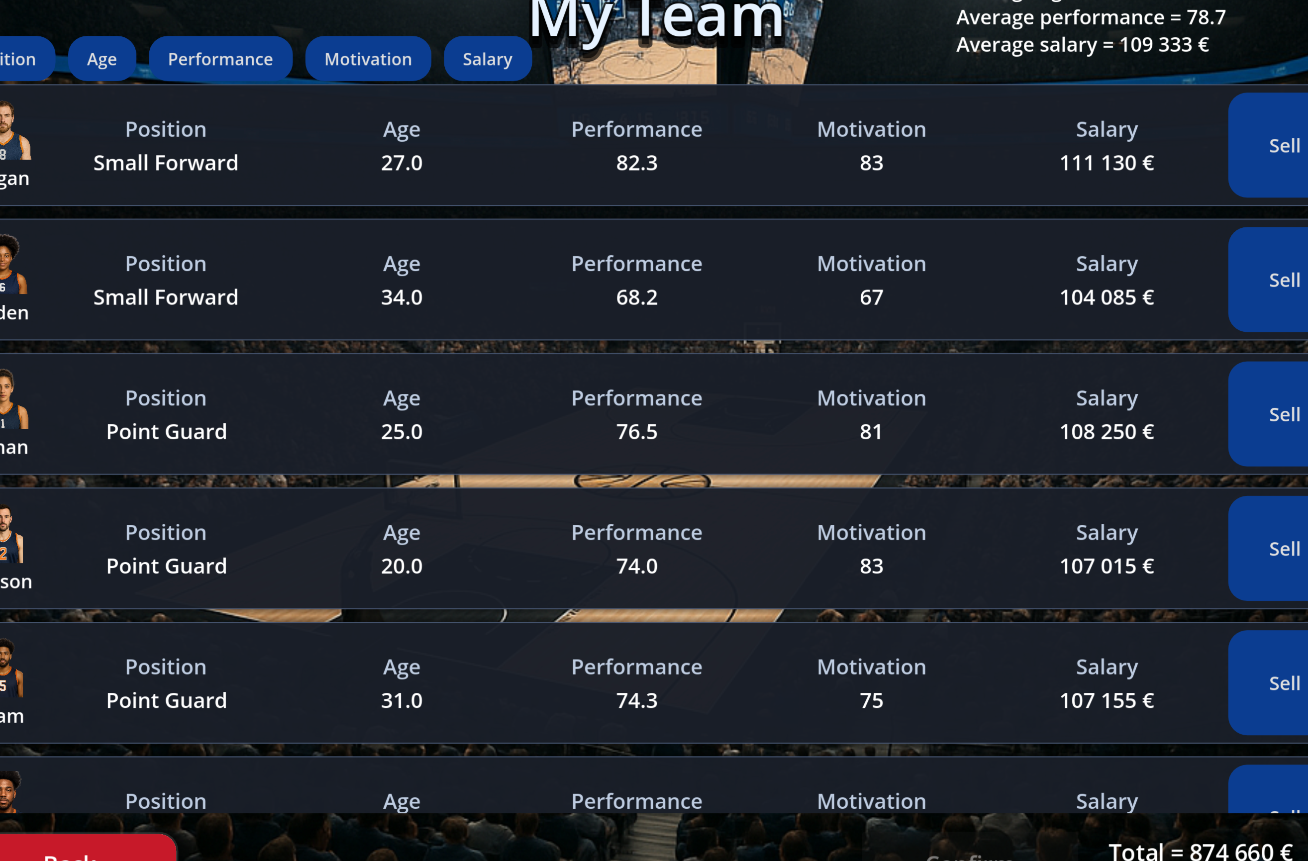 Screenshot 5 for Basket Manager – Decisions Win Games
