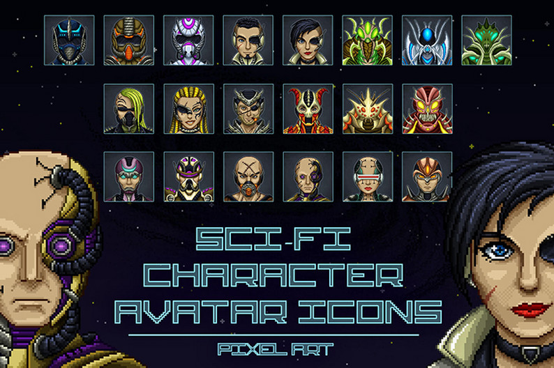 Sci Fi Character Avatar Pixel Art By Free Game Assets Gui Sprite 8664