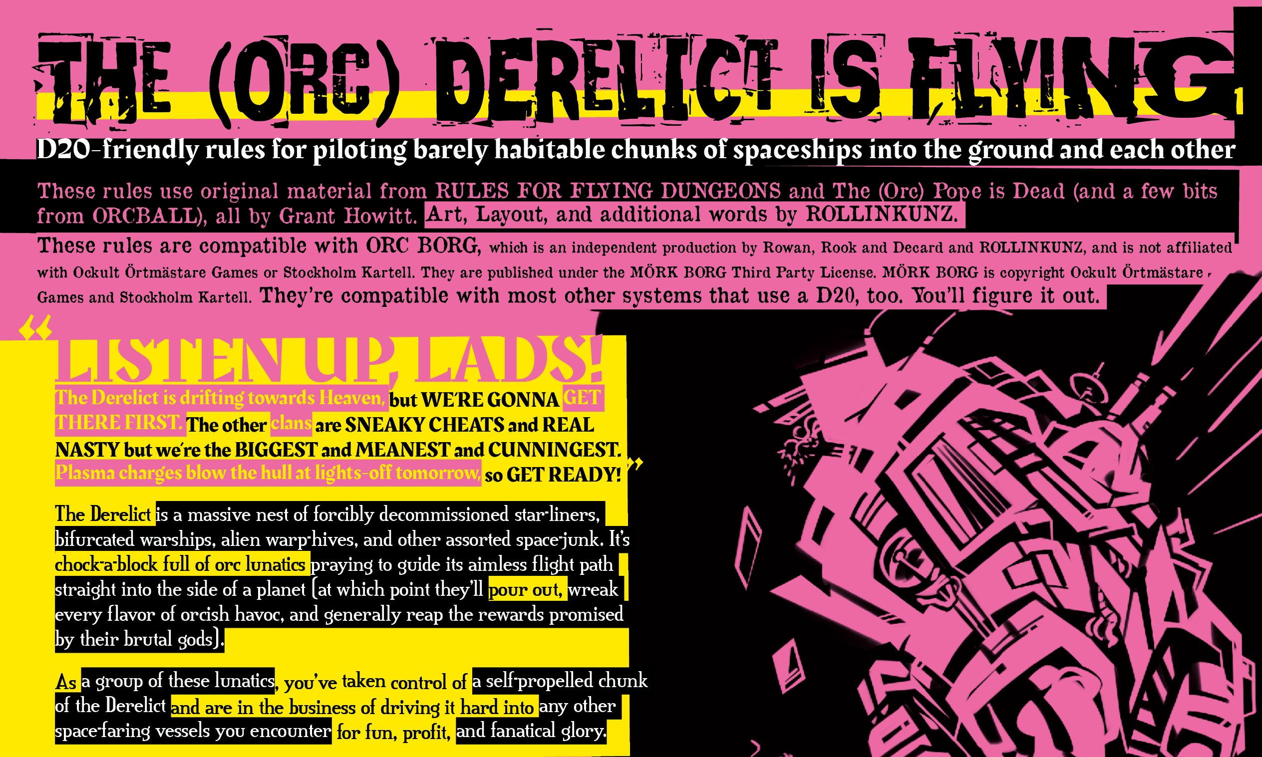 Screenshot 2 for THE (ORC) DERELICT IS FLYING