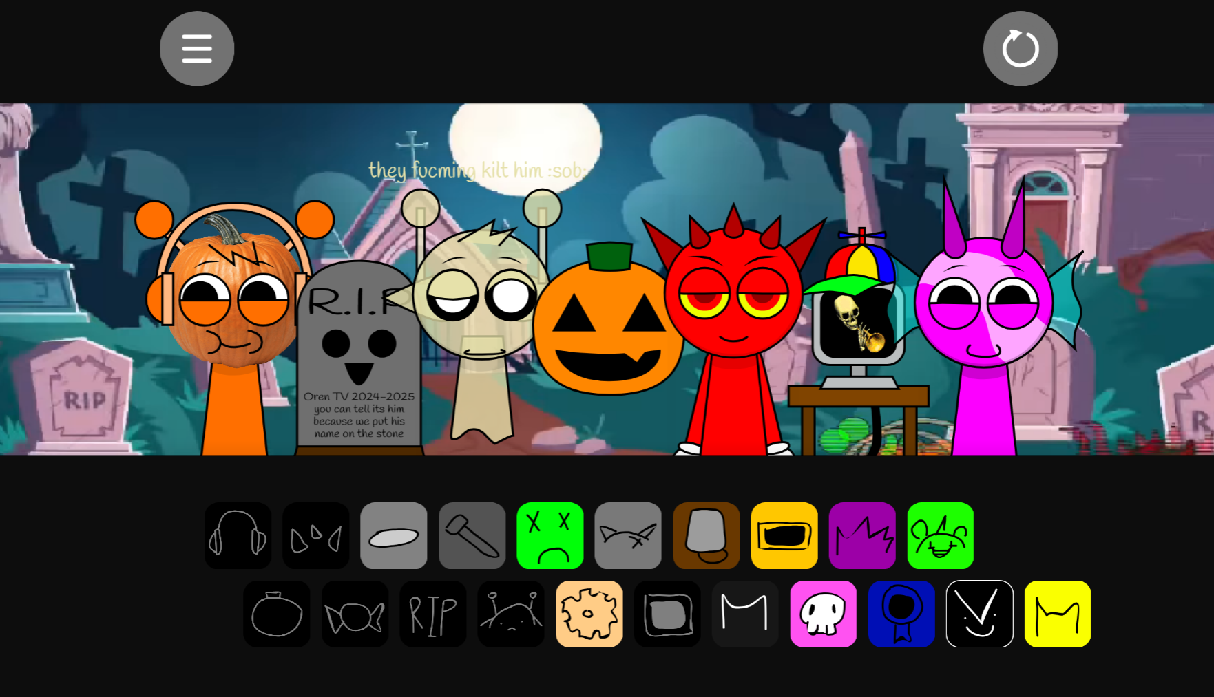 Screenshot 2 for Sprunki Halloween Free 2025