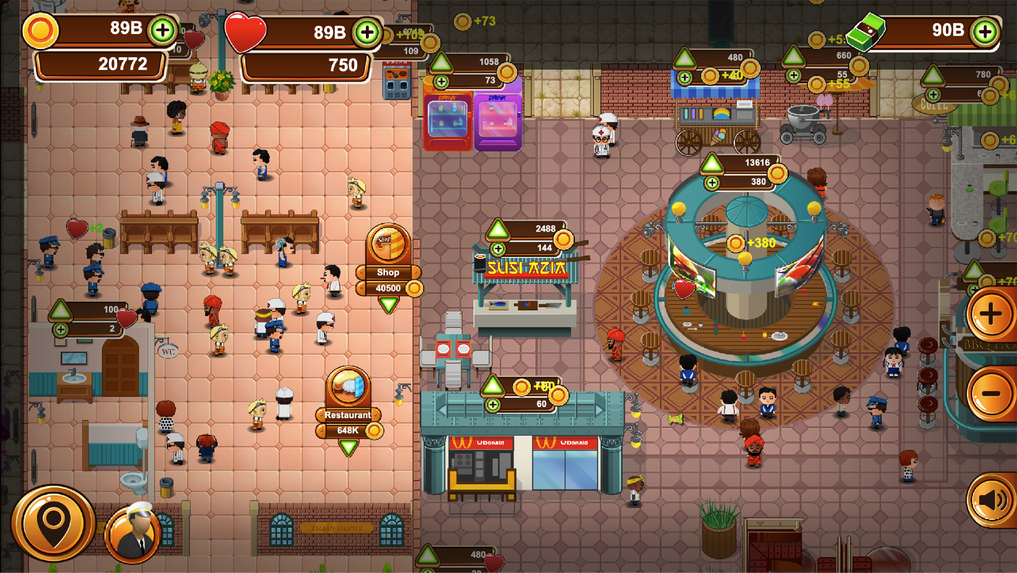 Screenshot 2 for Idle Train Station Tycoon