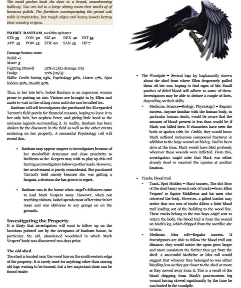 The Blood on Satan's Claw Call of Cthulhu Scenario Quickstart by BeKerr