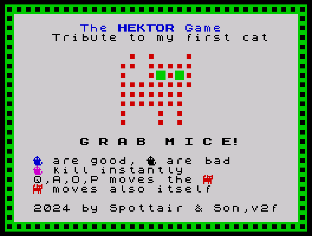 Screenshot 2 for The Hektor Game | For ZX Spectrum