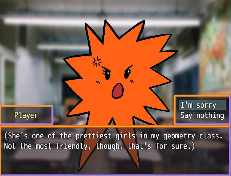 Screenshot 2 for Kiki X Bouba: A Geometrical "Dating" Sim!