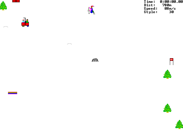 Screenshot 2 for Skifree - DOS Edition