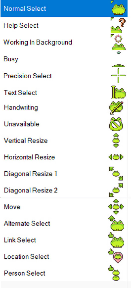 Frog Computer Cursor Custom Frog Cursor 32px by Melloinc