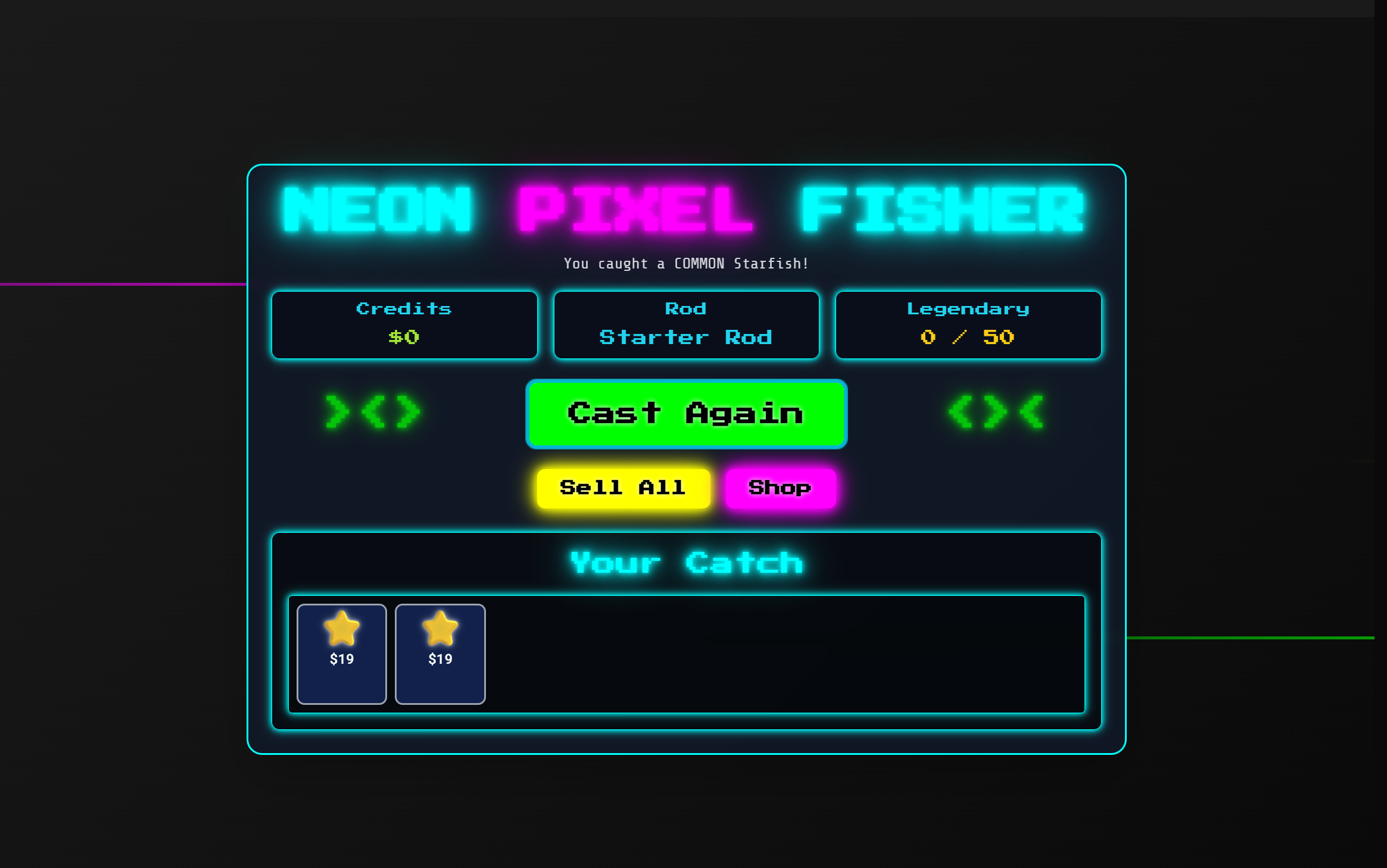 Screenshot 2 for Neon Pixel Fisher