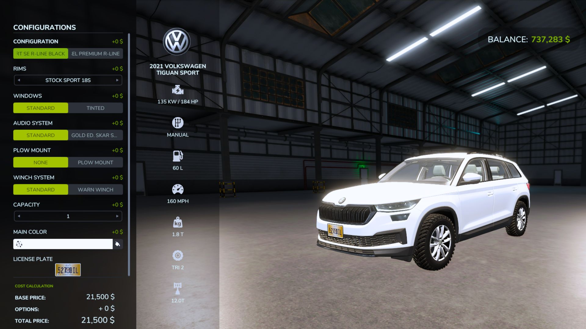 Screenshot 7 for 2021 Volkswagen Tiguan Sport