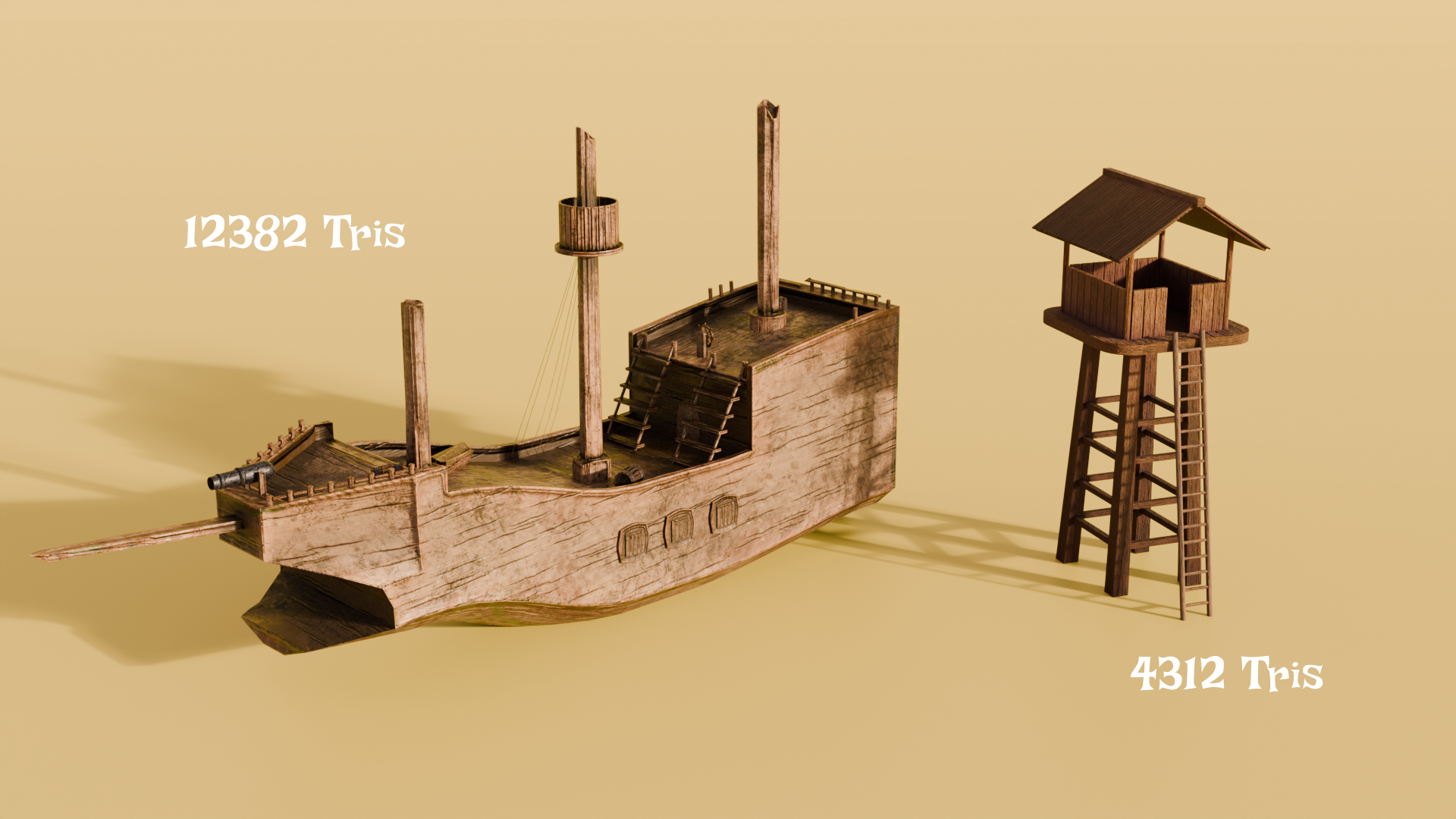 3D Stylized Pirate Island Props Pack by AdobeMano