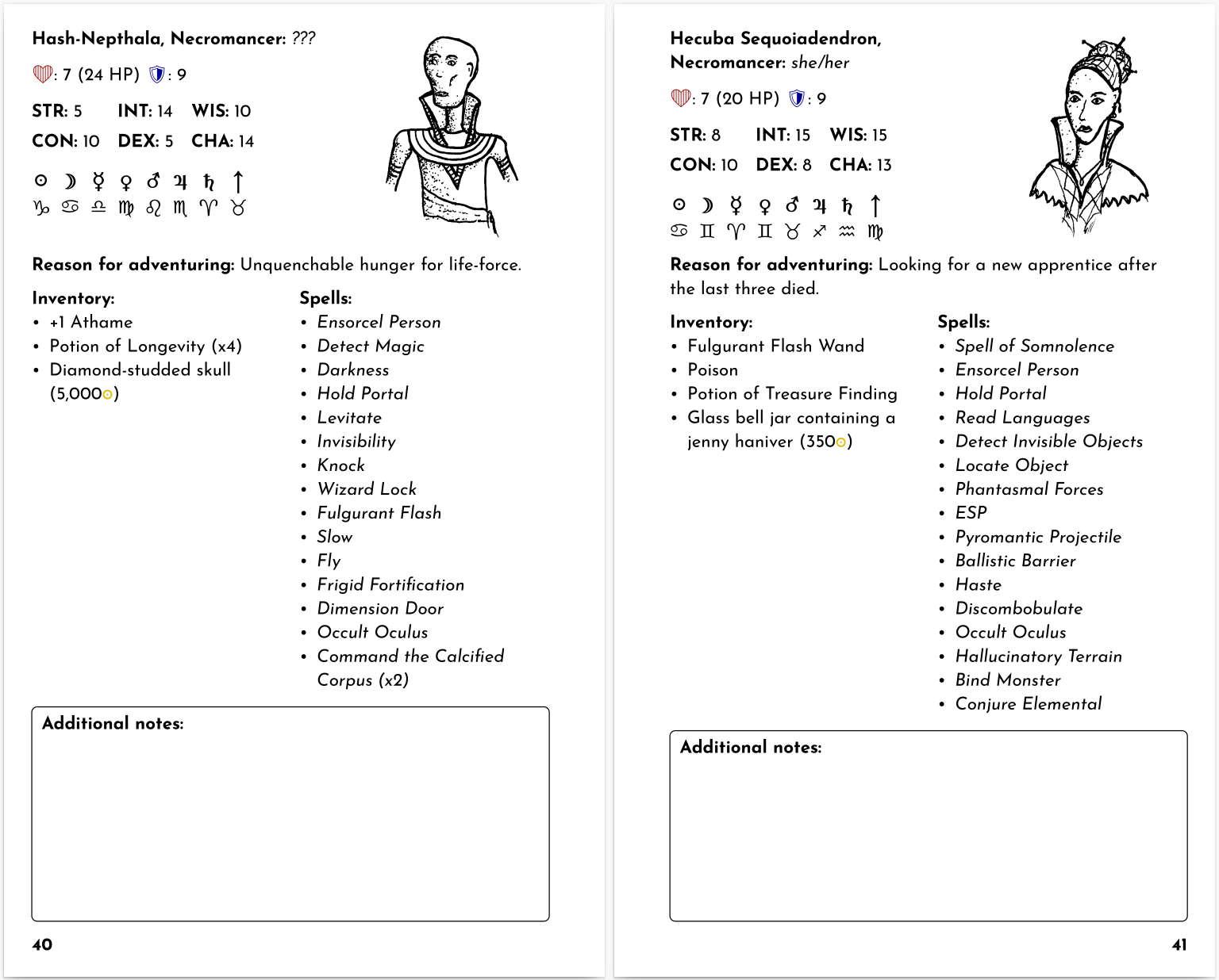 Screenshot 3 for Supplement A: Pregenerated Personage Portfolio