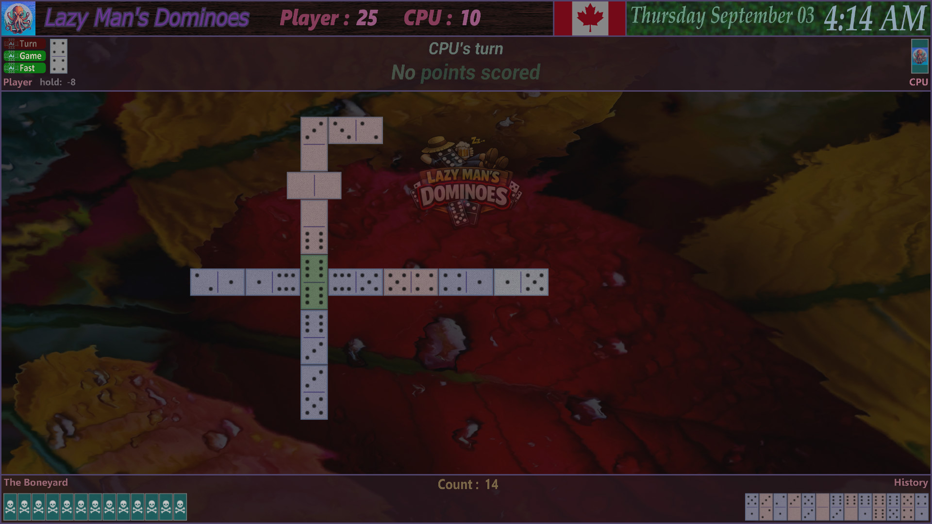 Screenshot 4 for Lazy Man's Dominoes (Classic Game)