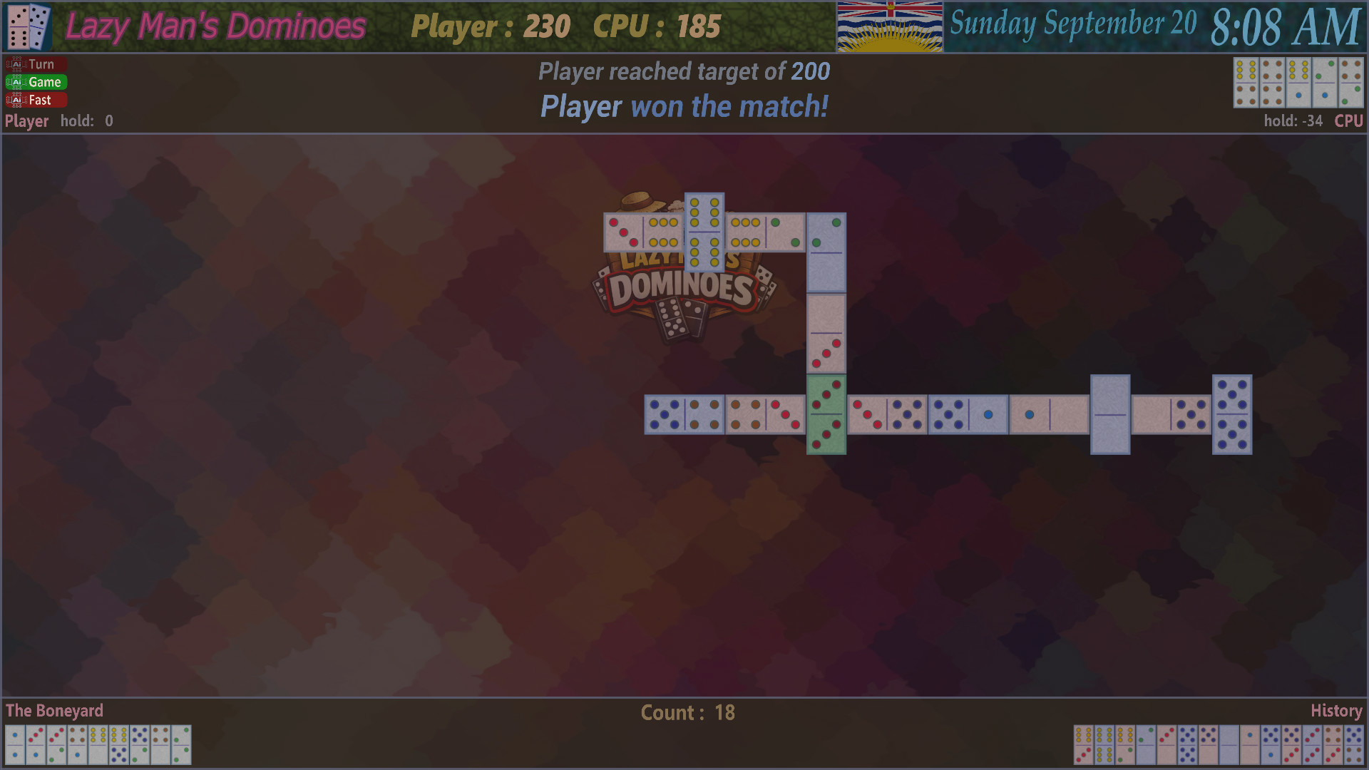 Screenshot 6 for Lazy Man's Dominoes (Classic Game)