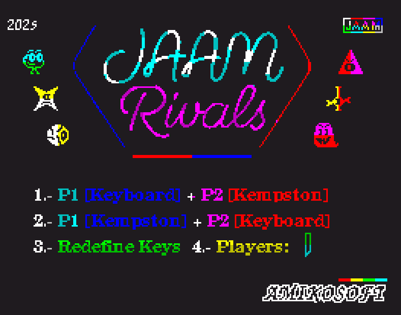 Screenshot 2 for JAAM Rivals (ZX Spectrum 128k)