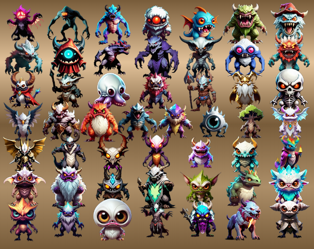 Monsters 50 Pack Vol 03｜RPG Asset Pack (PNG) by Pixel Hammer