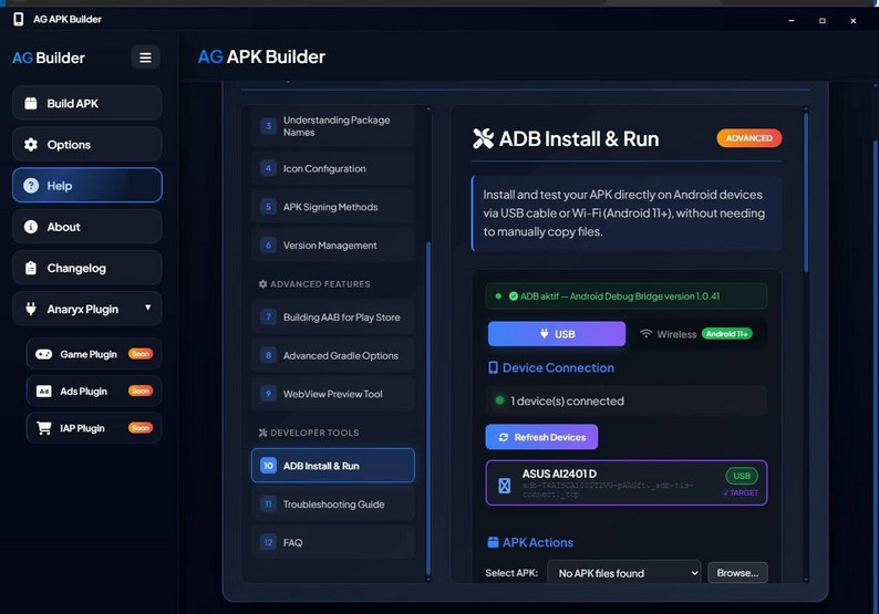 AG APK BUILDER ANDROID EXPORT TOOL FOR RPG MAKER MV/MZ by anaryx-plugin