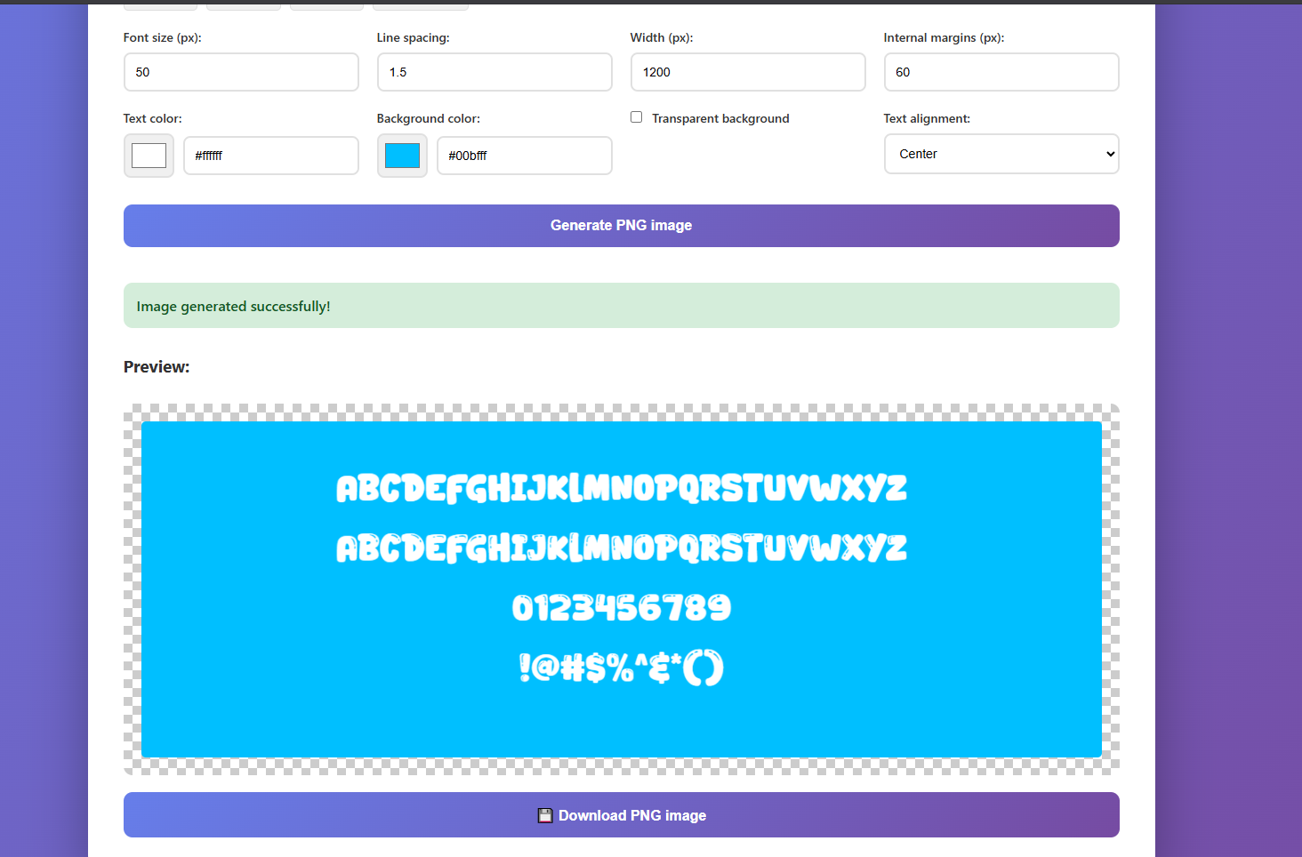 Screenshot 3 for TTF to PNG Converter