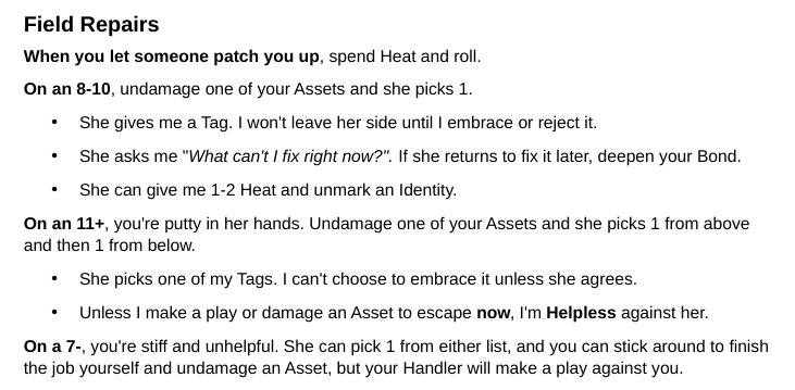 Screenshot 3 for MILITARY BRATS: Homebrew Playbooks for Girl Frame