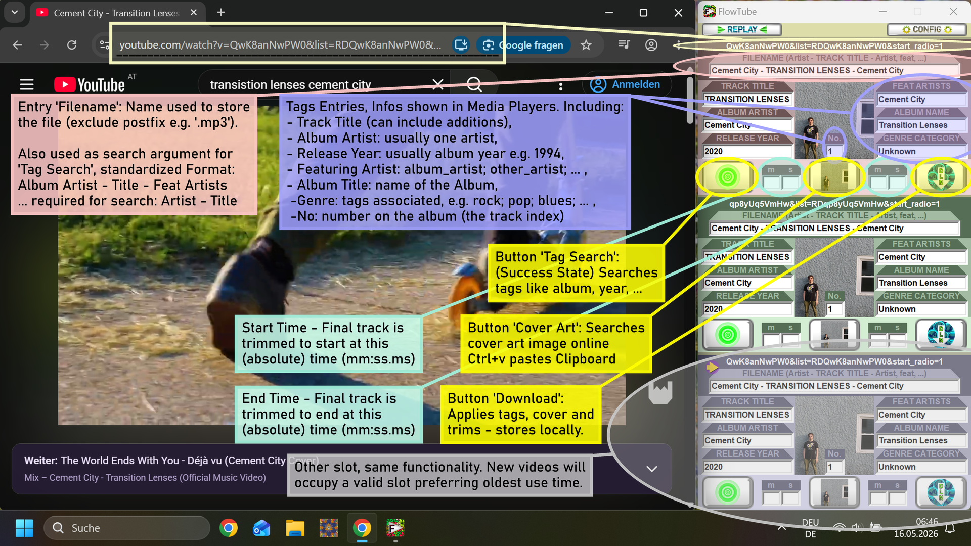 Quick User Interface Description