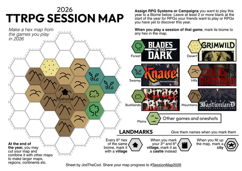 Session World Map 2026 TTRPG Session map by JodTheCod