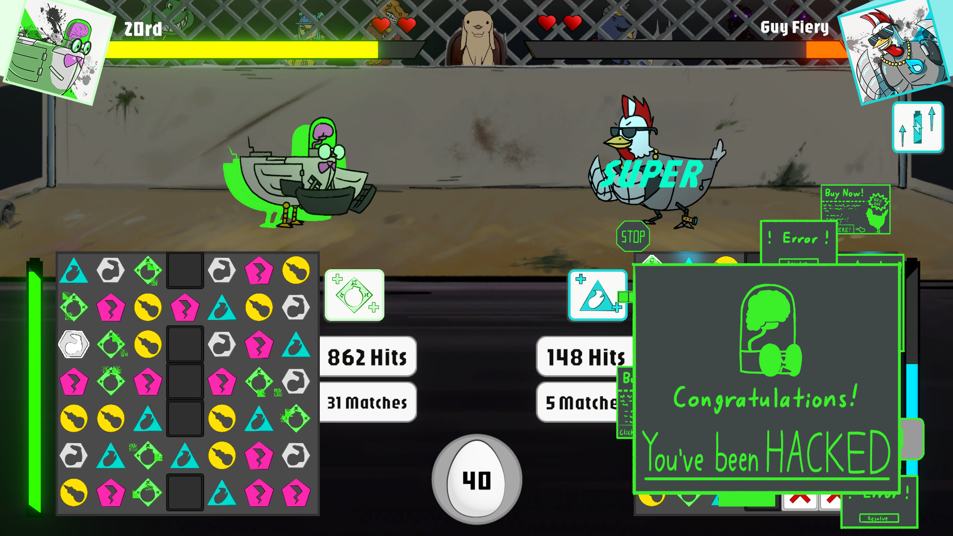 Cyber Chicken Showdown by IceyFoxCG