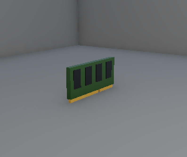 Low Poly Computer Ram Reference Simple PC parts (Low Poly) by NullSys
