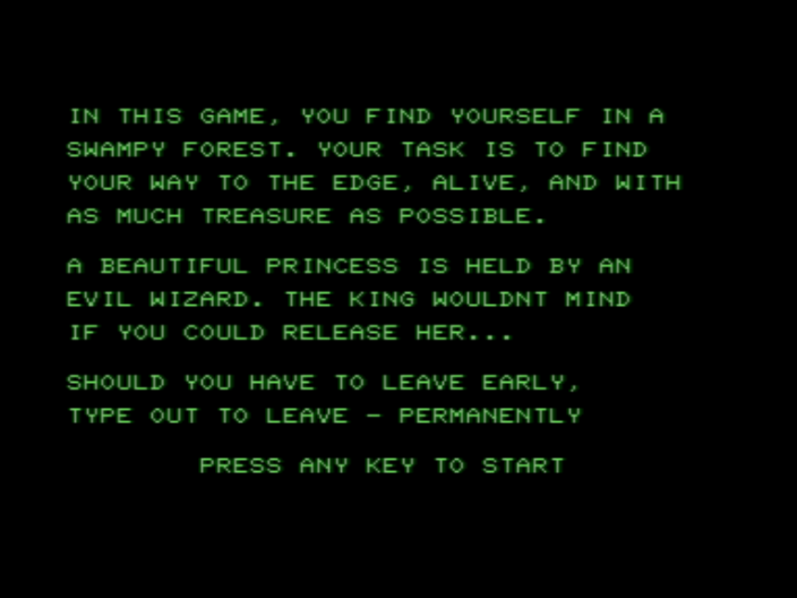 Screenshot 3 for Perilous Swamp (Commodore PET)