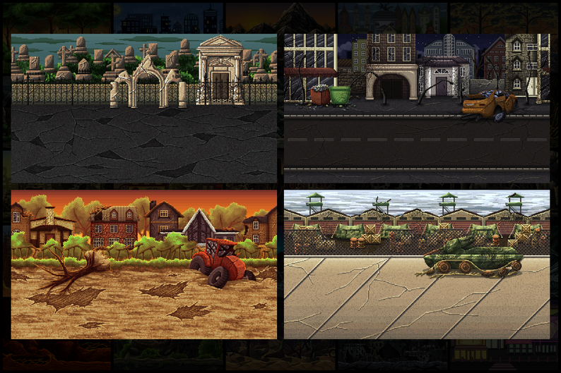 40 Original Backgrounds Pixel Art by Free Game Assets (GUI, Sprite ...