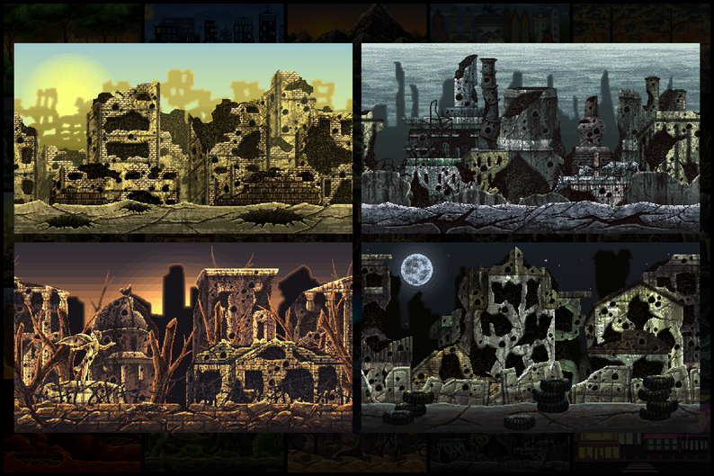 40 Original Backgrounds Pixel Art by Free Game Assets (GUI, Sprite ...