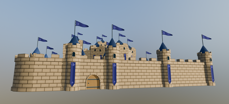 Modular Low Poly Stylized Castle by Berari