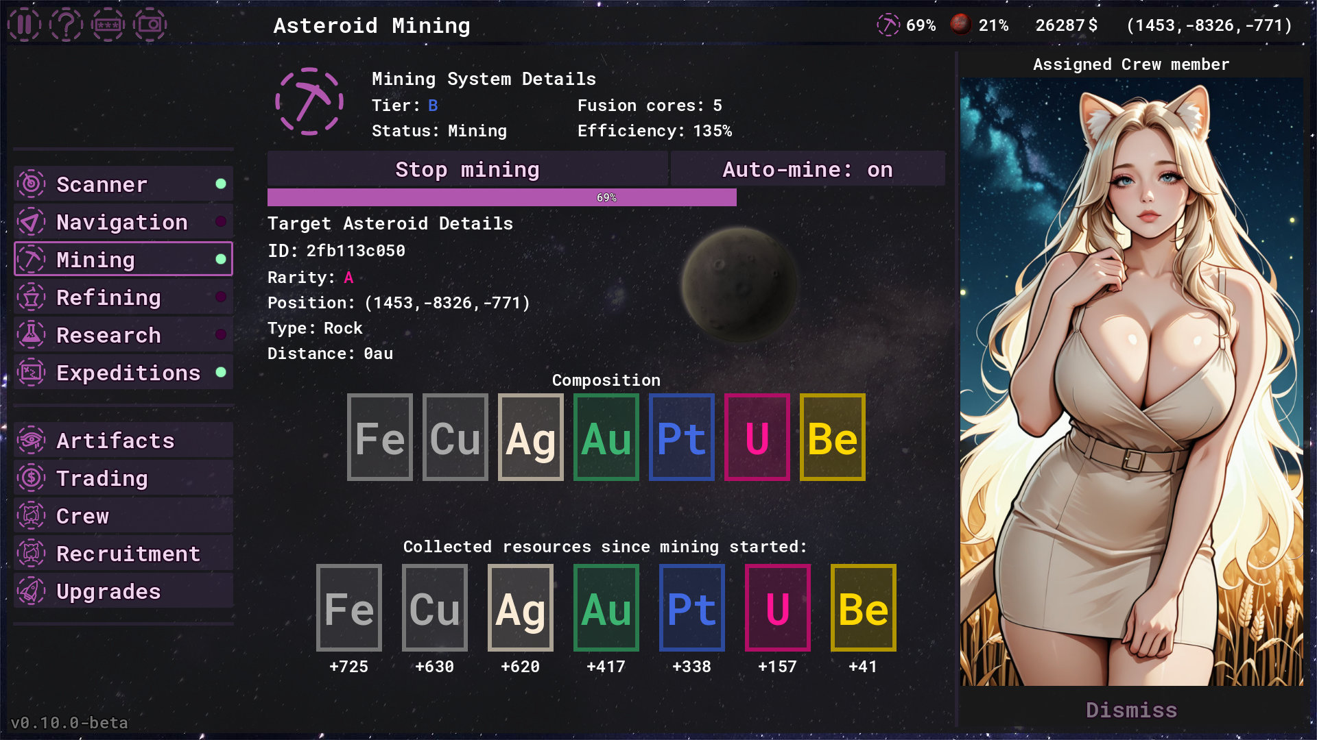 Screenshot 2 for Interstellar Cat Girl Expansion: Idle 😻🌌