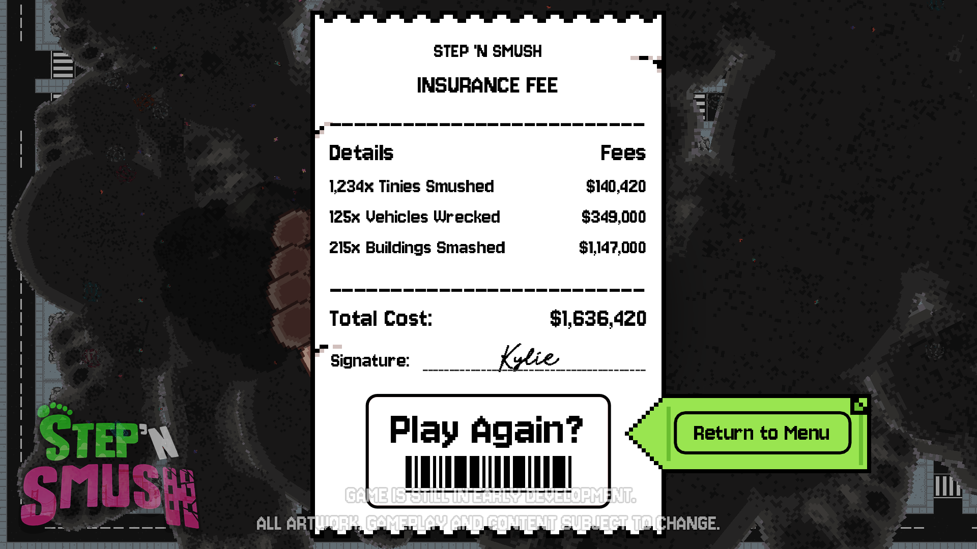 Screenshot 6 for Step 'N Smush [Micro May Playtest]