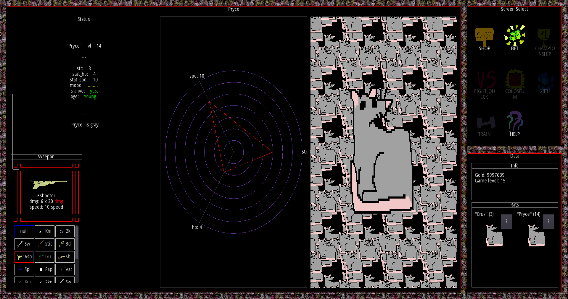 LEVELUP AND COLLECT WEAPONS