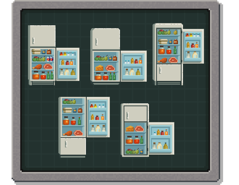 FREE Pixel Art - Fridge Pack - Animated by karsiori