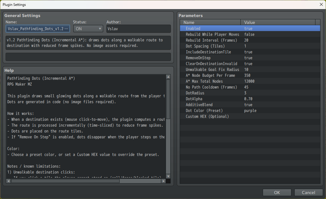 FREE Route plugin for RPG Maker MZ by Vslav Store
