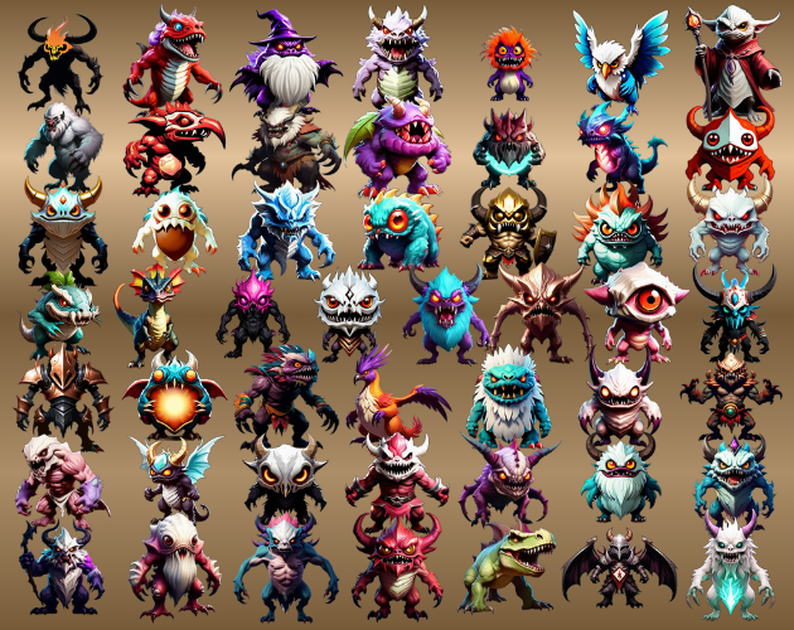 Monsters 50 Pack Vol 13｜RPG Asset Pack (PNG) by Pixel Hammer
