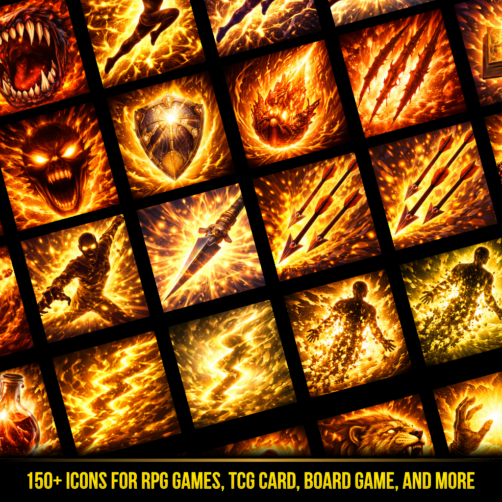 150+ Fantasy RPG Skill and Ability Icon Pack 3 by pzUH