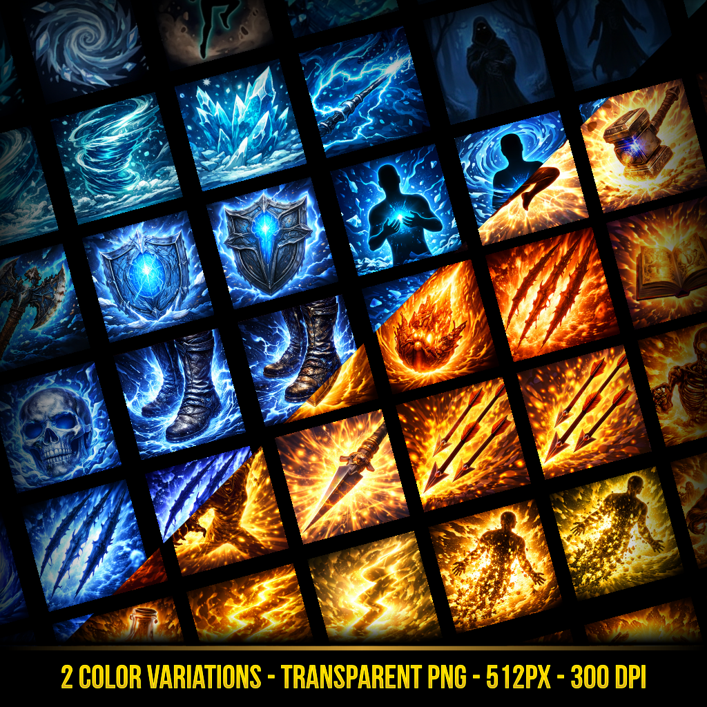 150+ Fantasy RPG Skill and Ability Icon Pack 3 by pzUH