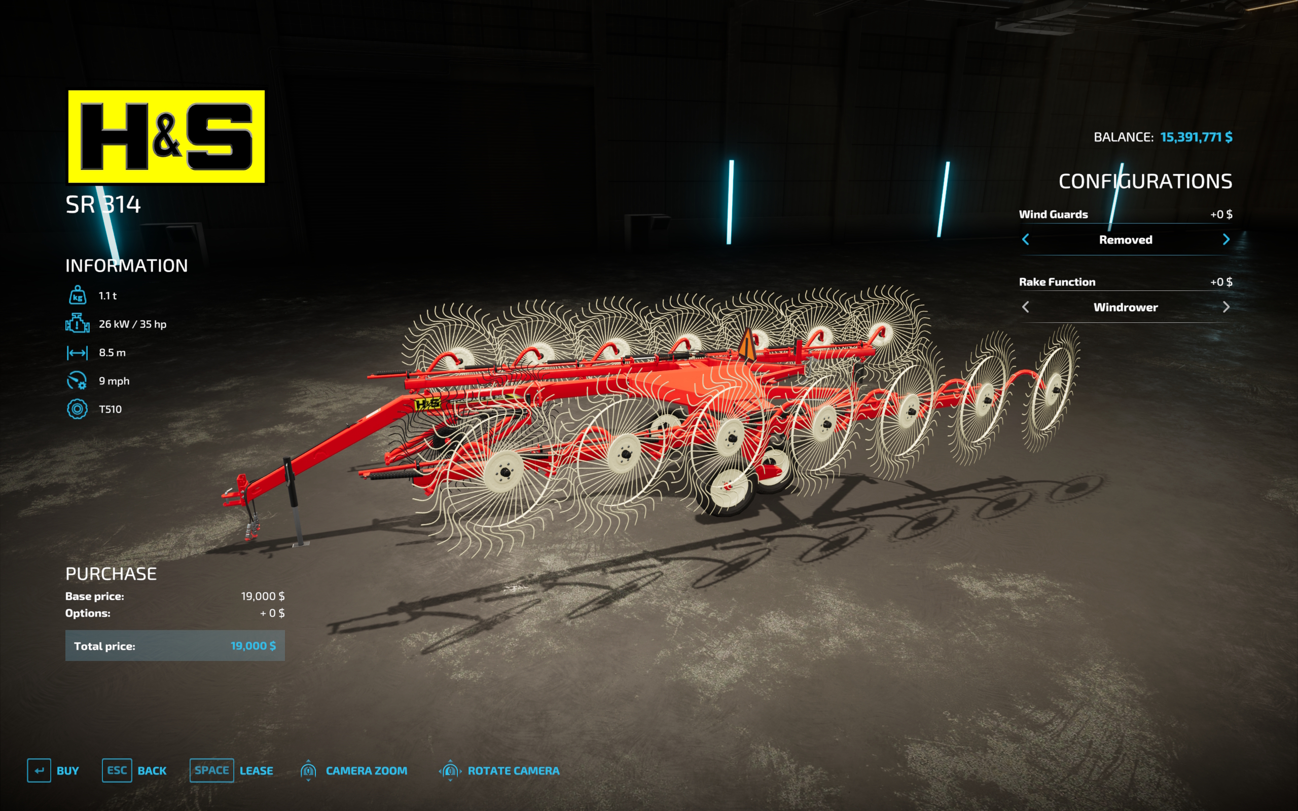 Screenshot 2 for FS22 H&S SR300/SR314 Edit